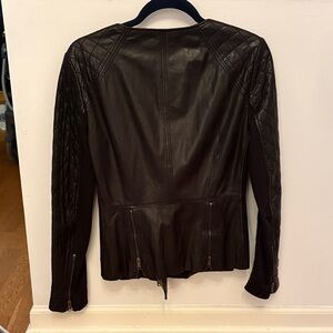DKNY black  Quilted Leather Jacket